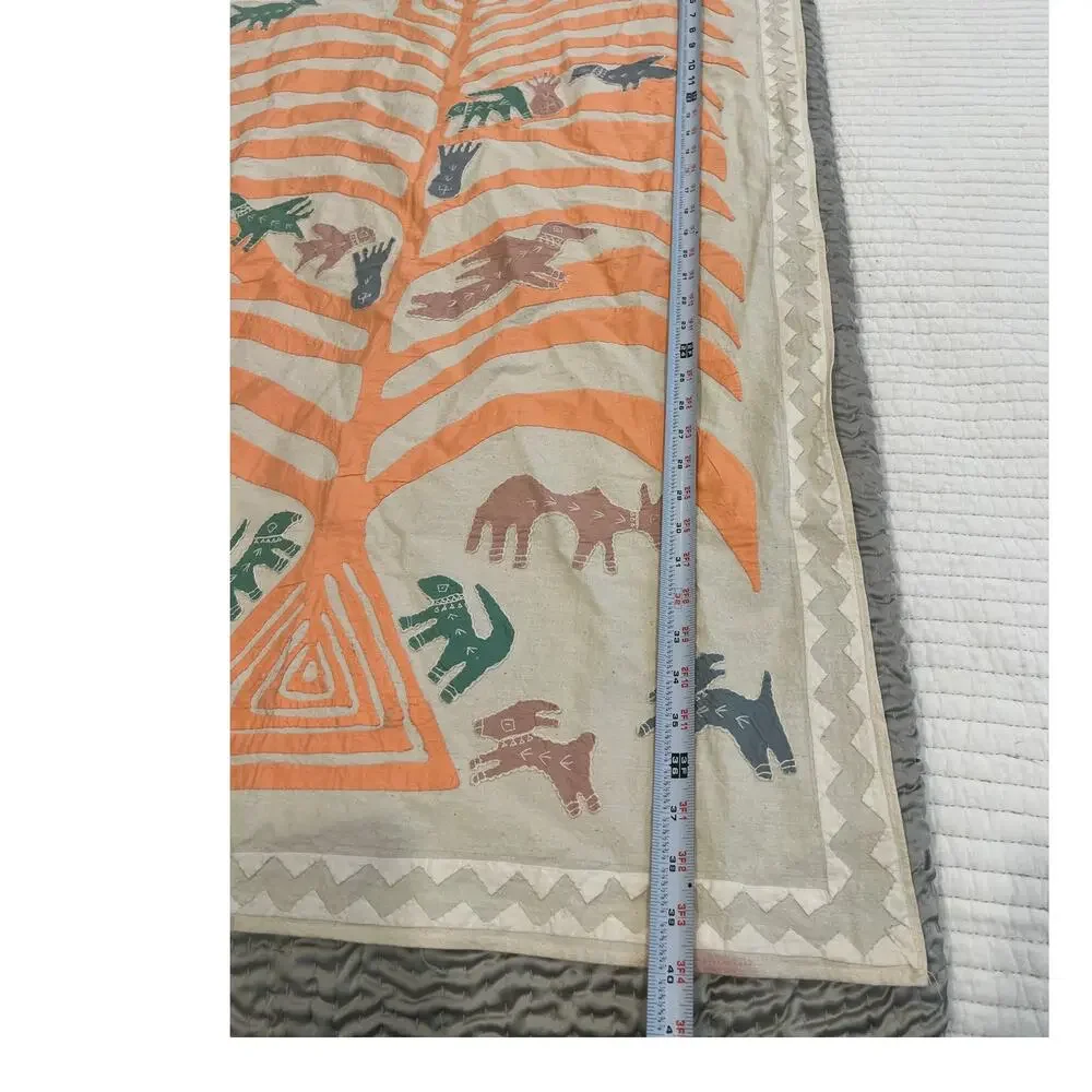 Curiosity egyptian folk art tapestry Tree of Life 3X2.5